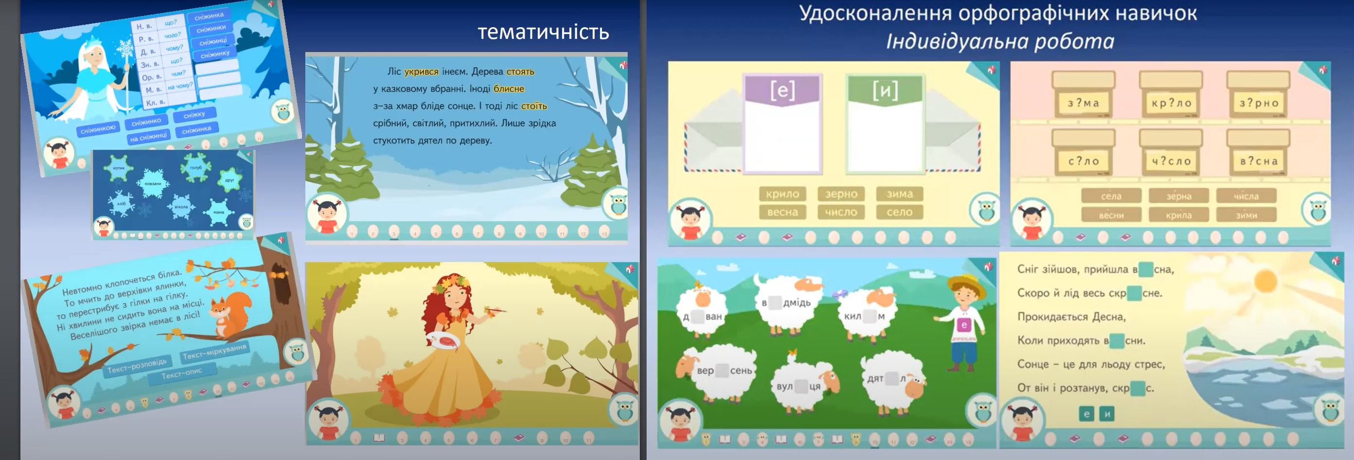 декілька прикладів роботи програмного на столі «УМКА»